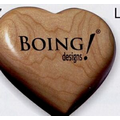 Custom Light Brown Wood Heart-Shaped Massager